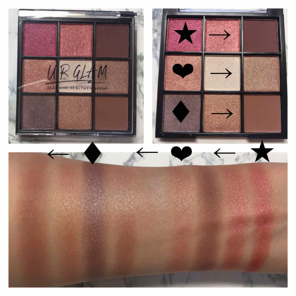 UR GLAM　BLOOMING EYE COLOR PALETTE/U R GLAM/アイシャドウパレットを使ったクチコミ（2枚目）