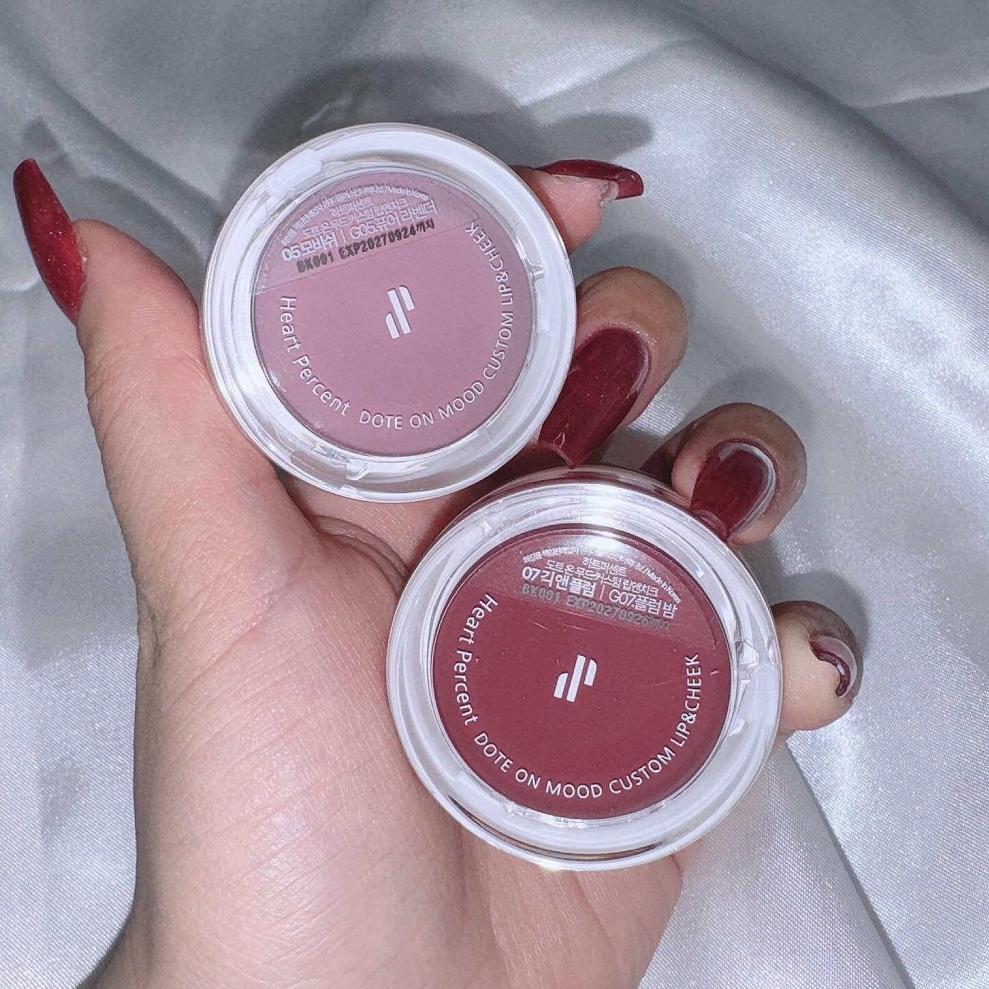 ドットオンムード・カスタム・リップアンドチーク 05 MAUVISH-TONE MOOD/Heart Percent/ジェル・クリームチークを使ったクチコミ（2枚目）