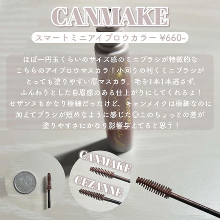 スマートミニアイブロウカラー/キャンメイク/眉マスカラを使ったクチコミ(2枚目)