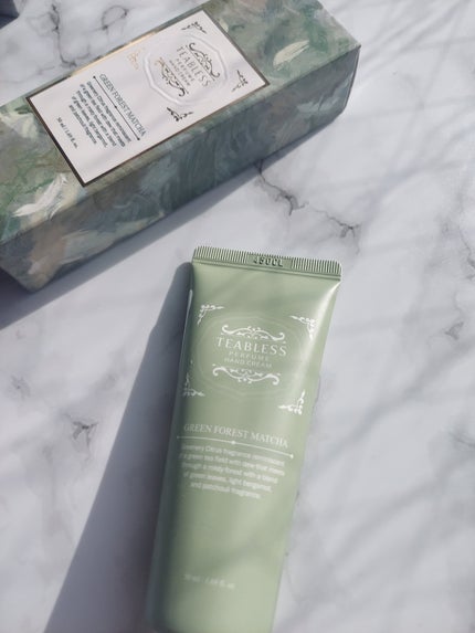 パフュームハンドクリーム グリーンフォーレスト抹茶/TEABLESS/その他を使ったクチコミ(1枚目)