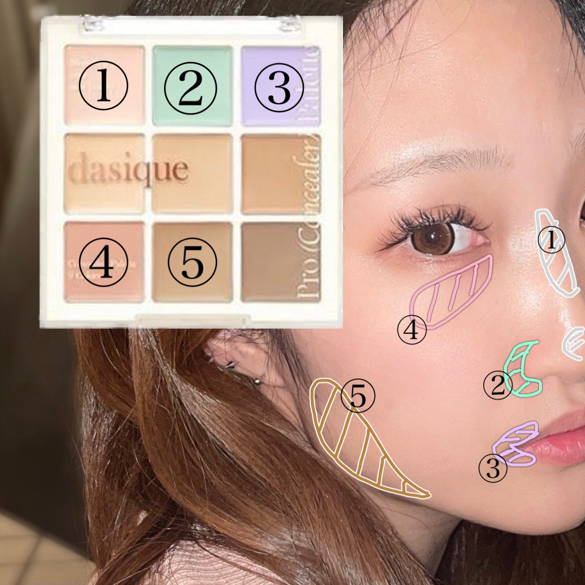 プロコンシーラーパレット/dasique/パレットコンシーラーを使ったクチコミ（2枚目）