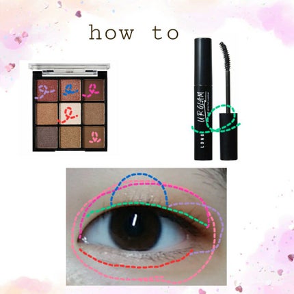 UR GLAM BLOOMING EYE COLOR PALETTE/U R GLAM/アイシャドウパレットを使ったクチコミ(2枚目)