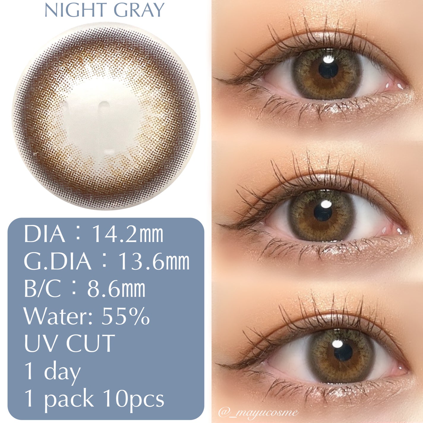 ルーナメイクモイスト/ルーナメイク/カラーコンタクトレンズを使ったクチコミ(4枚目)