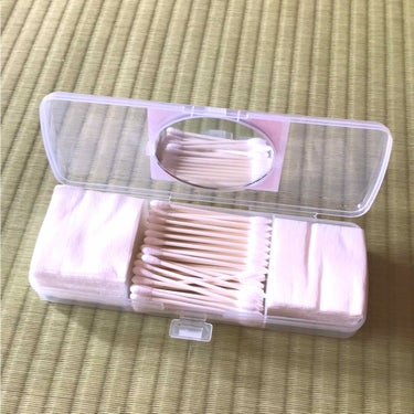 化粧コットン&綿棒セットケース（カガミ付き）/DAISO/その他化粧小物を使ったクチコミ（2枚目）