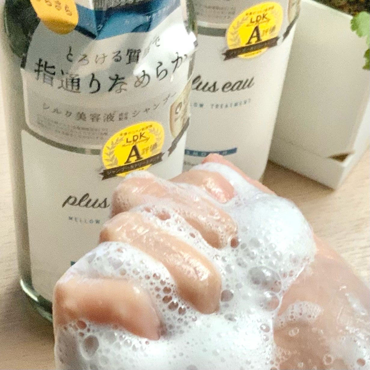 メロウシャンプー/メロウトリートメント/plus eau/市販シャンプーを使ったクチコミ(4枚目)