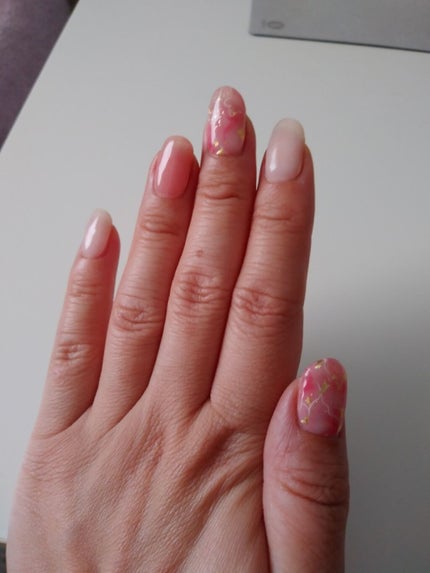 セミキュアジェルネイル(ハンド)/ohora/ネイルシールを使ったクチコミ(4枚目)