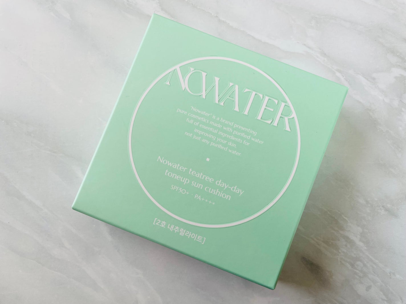 ティーツリーデイデイトーンアップサンクッション/NOWATER/日焼け止めローションを使ったクチコミ(5枚目)