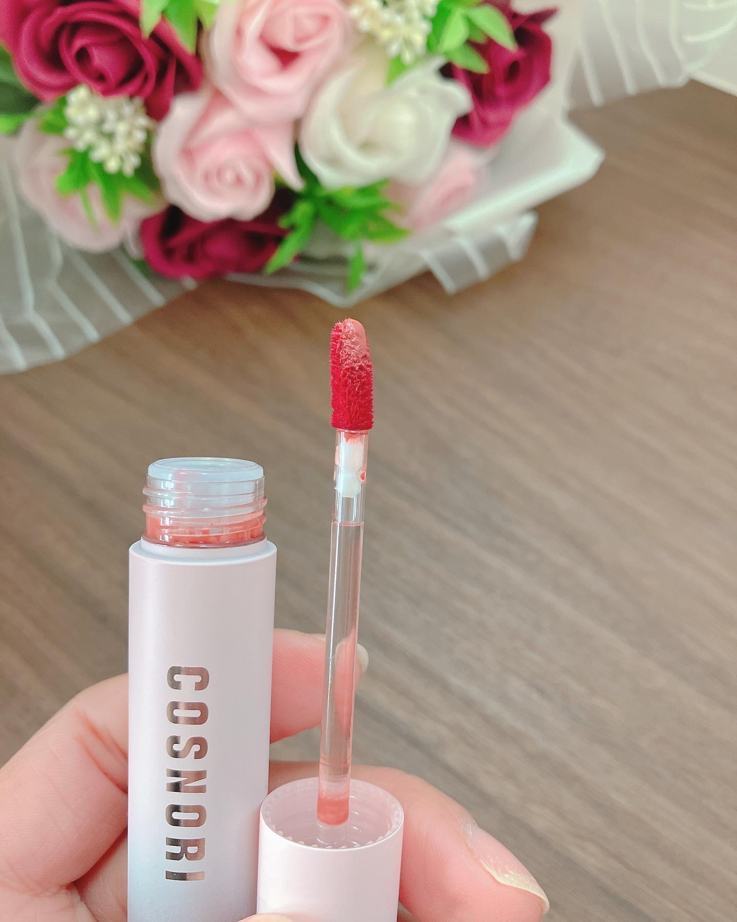 コスノリ ウォーターブラーリーティント/COSNORI/リップティントを使ったクチコミ（2枚目）