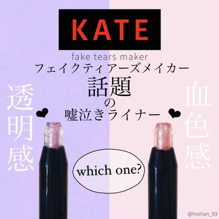 フェイクティアーズメイカー/KATE/ペンシルアイライナーを使ったクチコミ(1枚目)