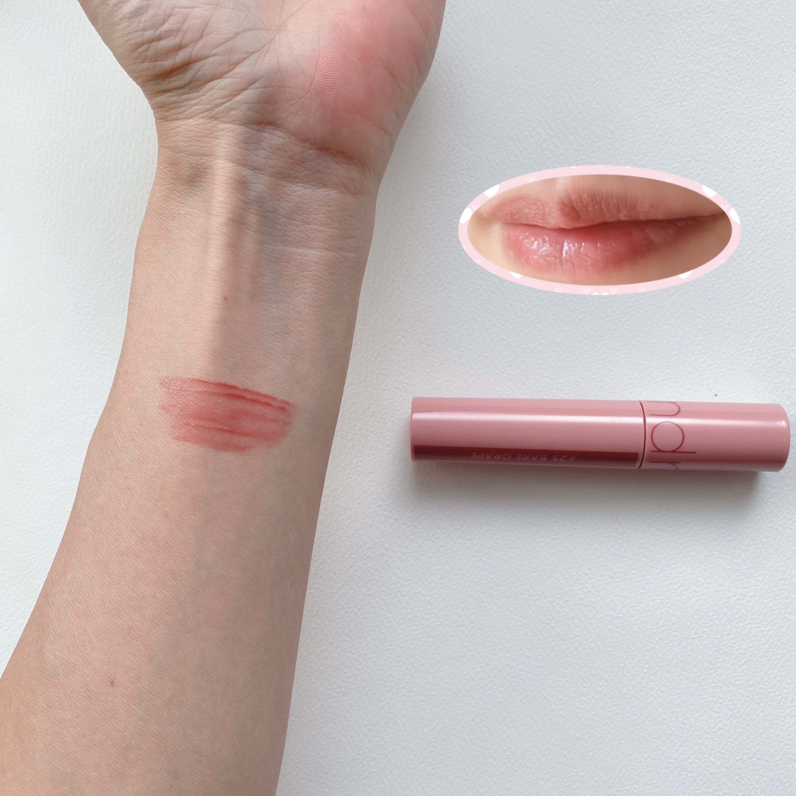 ジューシーラスティングティント/rom&nd/リップティントを使ったクチコミ（2枚目）