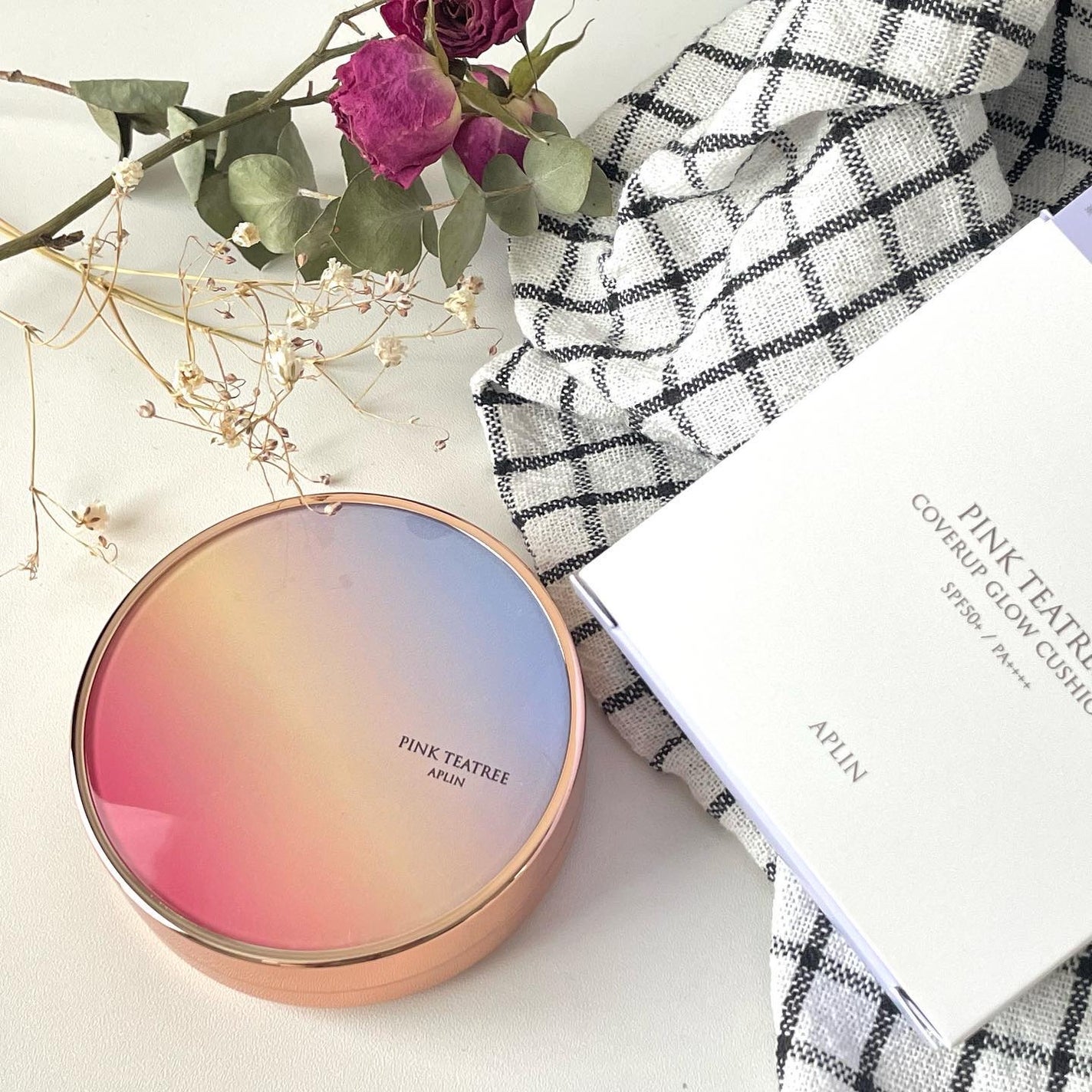 ピンクティーツリーカバーアップグロウクッション/APLIN/クッションファンデーションを使ったクチコミ(1枚目)