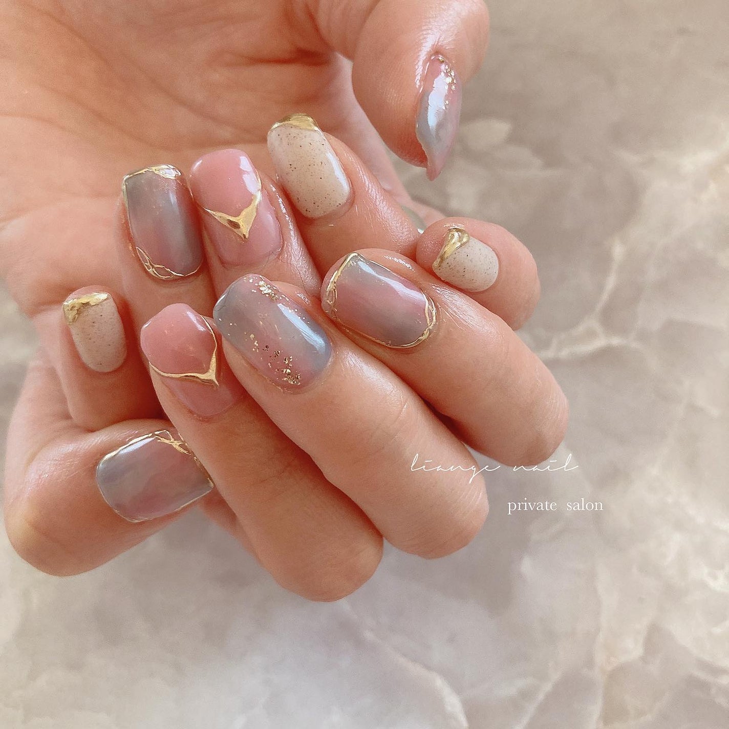 Yuki on LIPS 「.pink×blue✨..使用item↓@rusele__▫︎..」(1枚目)