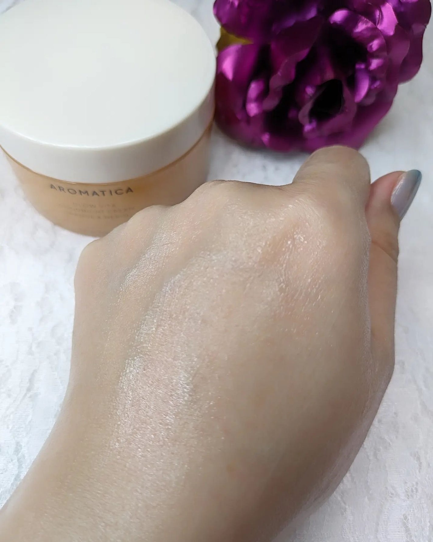 グロービタグットナイトクリーム/AROMATICA/フェイスクリームを使ったクチコミ(4枚目)