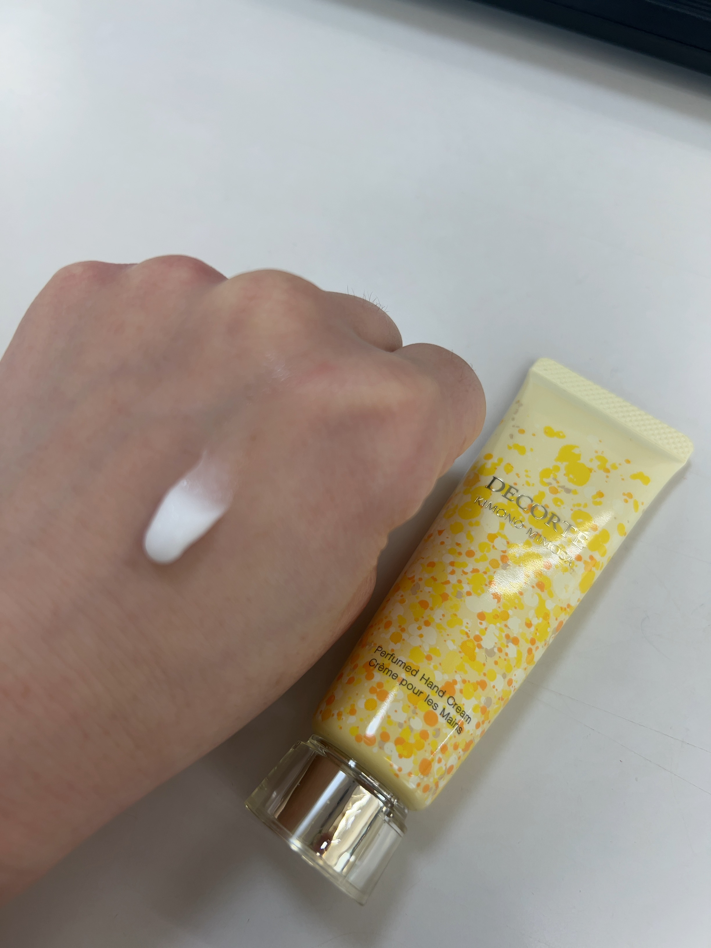 キモノ ミモザ パフュームド ハンドクリーム/DECORTÉ/ハンドクリームを使ったクチコミ（1枚目）