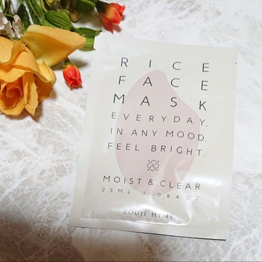 RICE FACE MASKライスバリアフェイスマスク MOISTCLEAR/KOUJIHIME/シートマスク・パックを使ったクチコミ（4枚目）