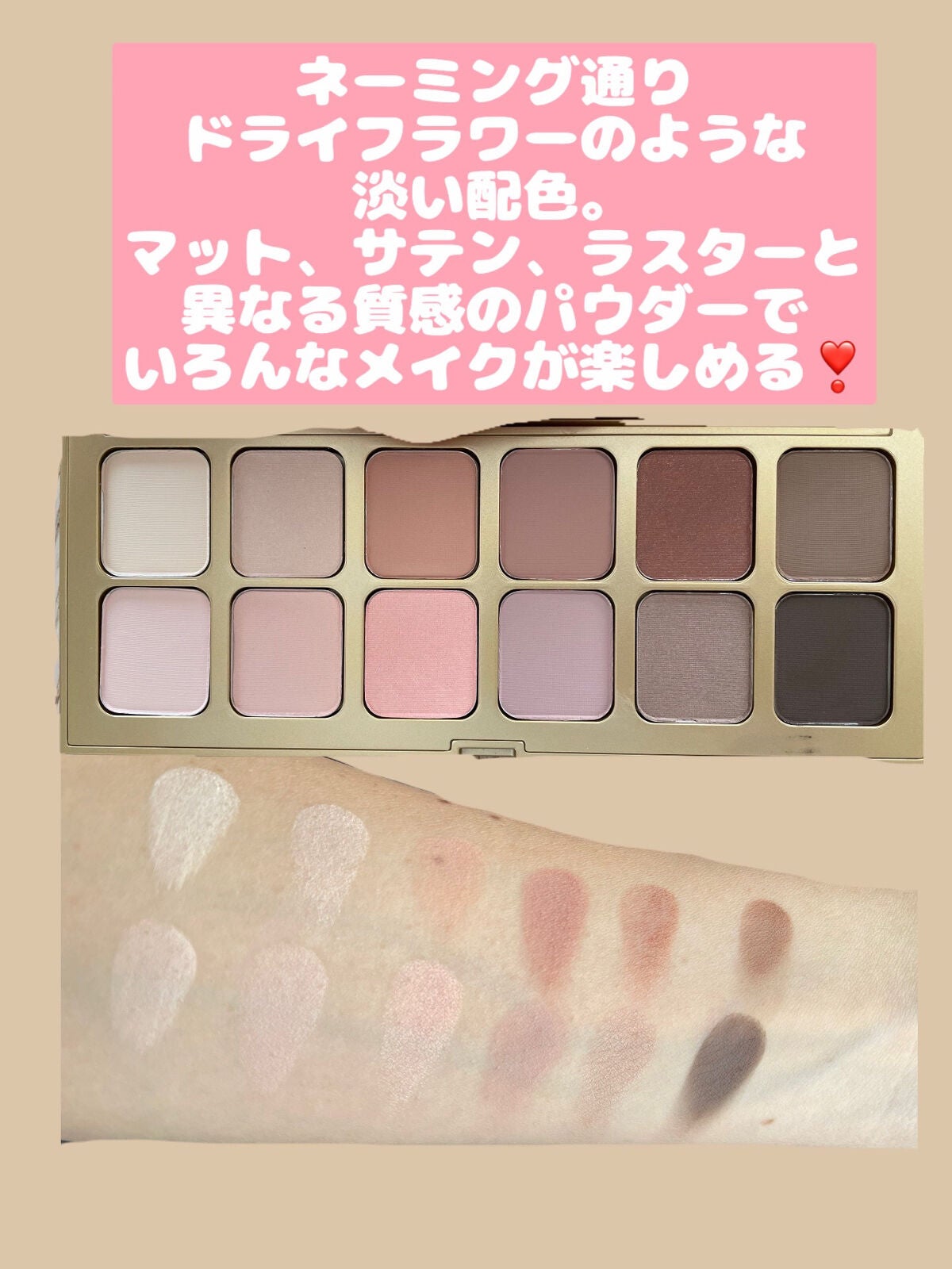 ザ ワイルドフラワー アイシャドウ パレット/ローラ メルシエ/マルチパレットを使ったクチコミ(4枚目)