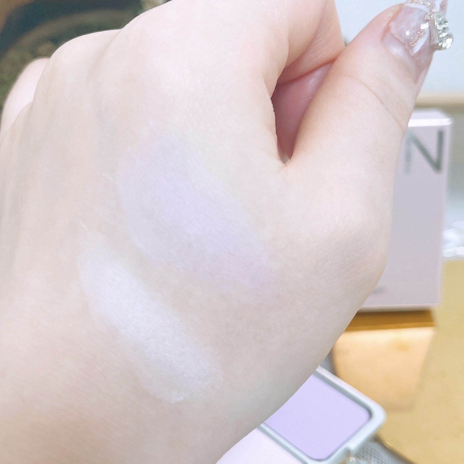 デュアルチーク 【旧】01 コットンキャンディバイオレット/2aN/パウダーチークを使ったクチコミ（3枚目）