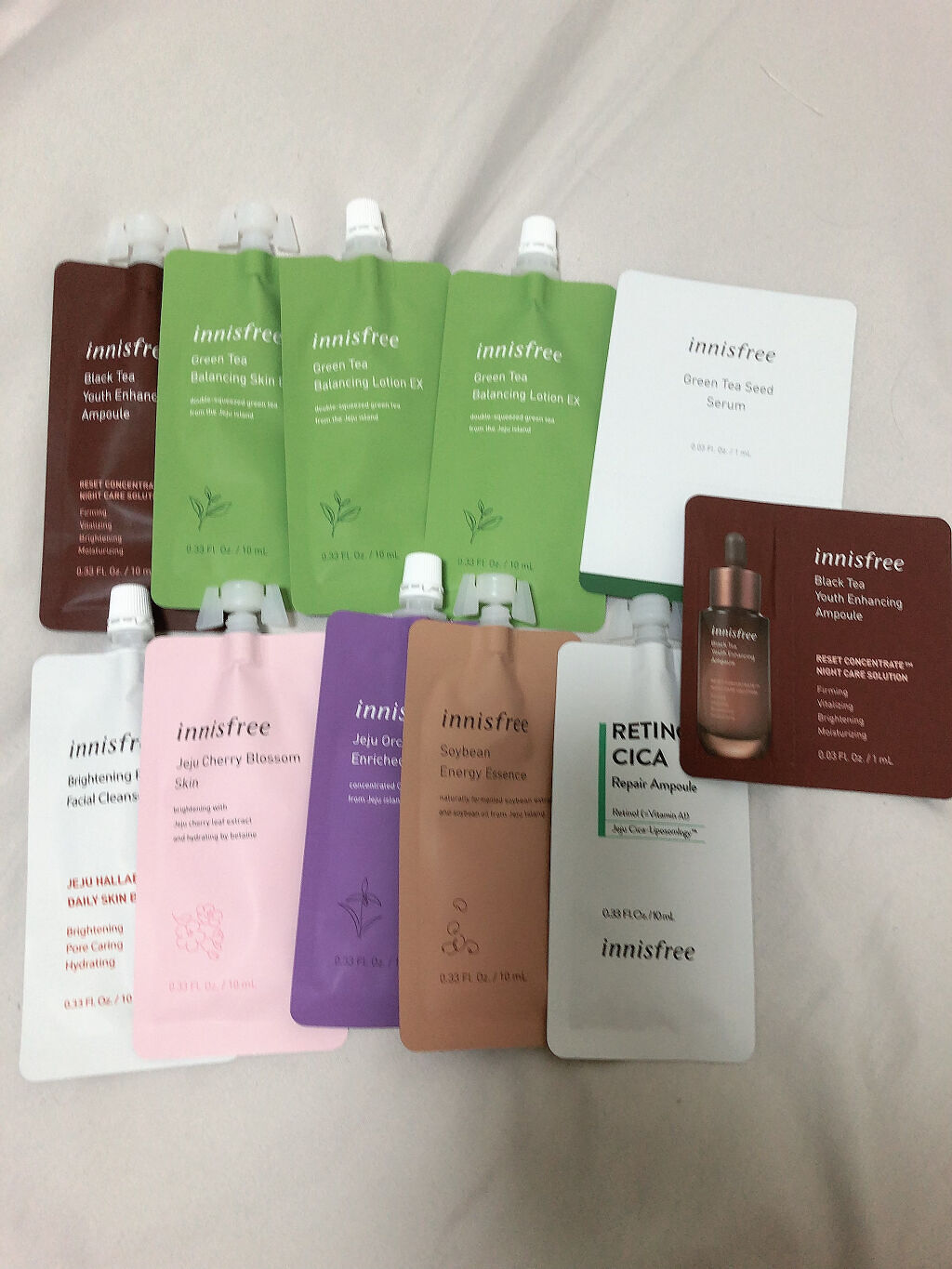 グリーンティーシード アイ＆フェイスボール/innisfree/美容液を使ったクチコミ（3枚目）