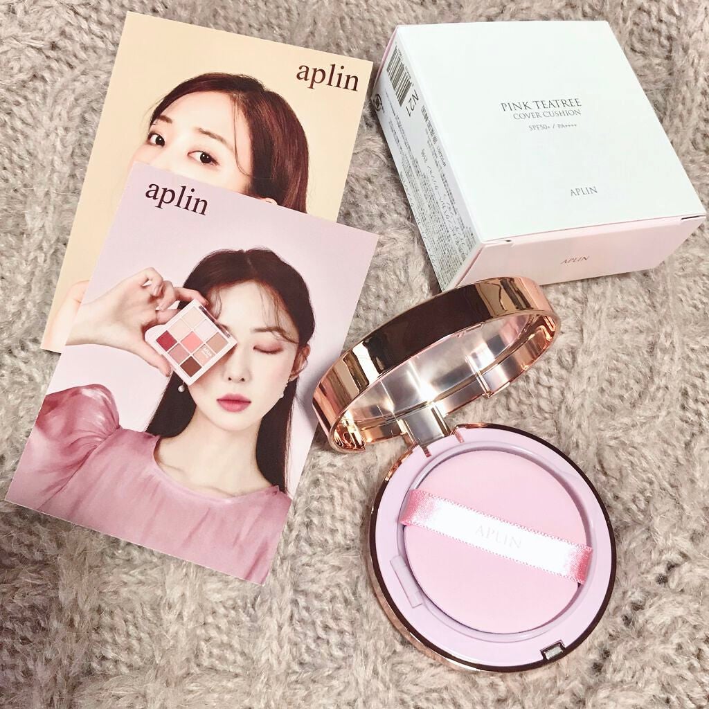 ピンクティーツリーカバークッション/APLIN/クッションファンデーションを使ったクチコミ(2枚目)