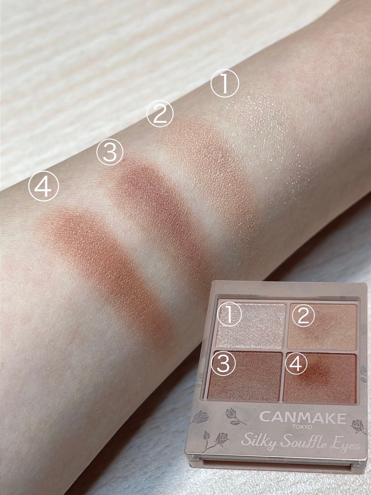 シルキースフレアイズ(マットタイプ)/キャンメイク/アイシャドウパレットを使ったクチコミ(2枚目)