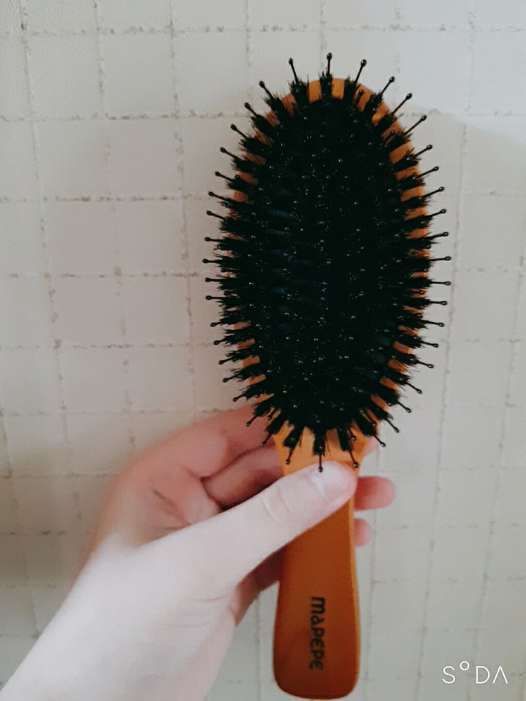 つやつや天然毛のミックスブラシ/マペペ/ヘアブラシを使ったクチコミ(2枚目)