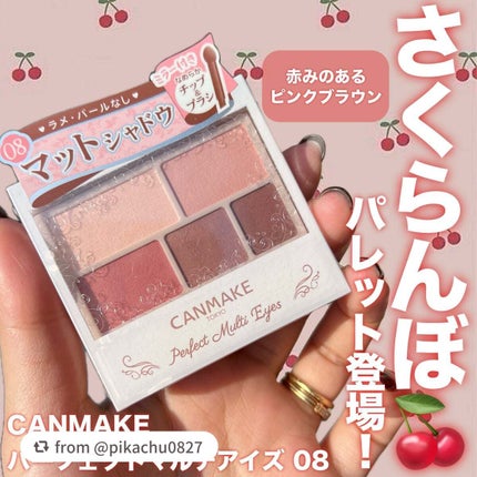パーフェクトマルチアイズ/キャンメイク/アイシャドウパレットを使ったクチコミ(1枚目)