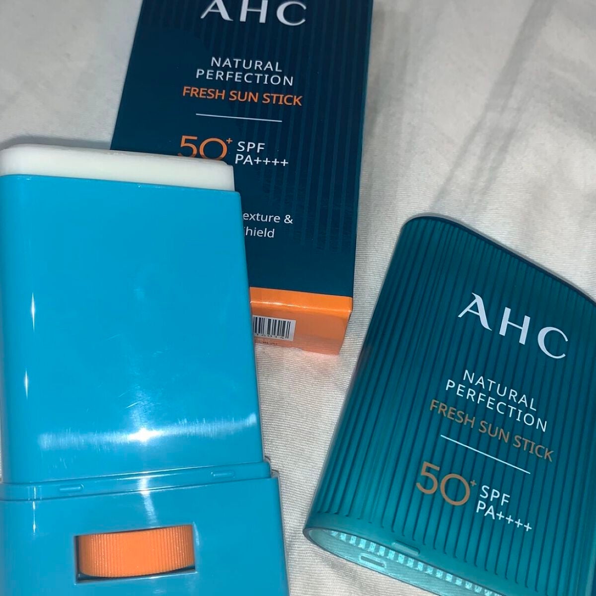 ナチュラルパーフェクションフレッシュサンスティック/AHC/日焼け止めスティックを使ったクチコミ(1枚目)