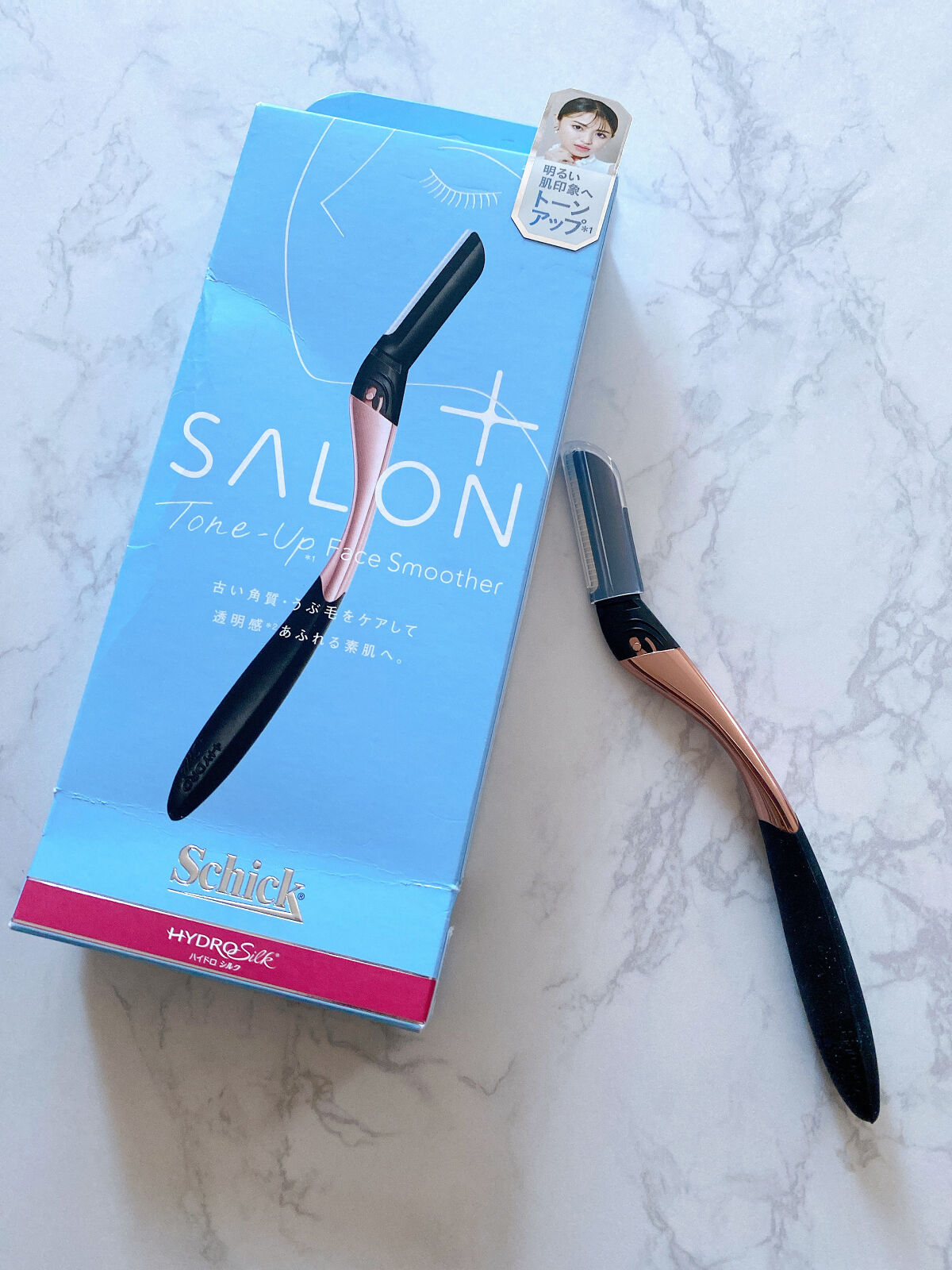 サロンプラス トーンアップ フェイススムーサー ホルダー（刃付き）/サロンプラス/シェーバーを使ったクチコミ（2枚目）