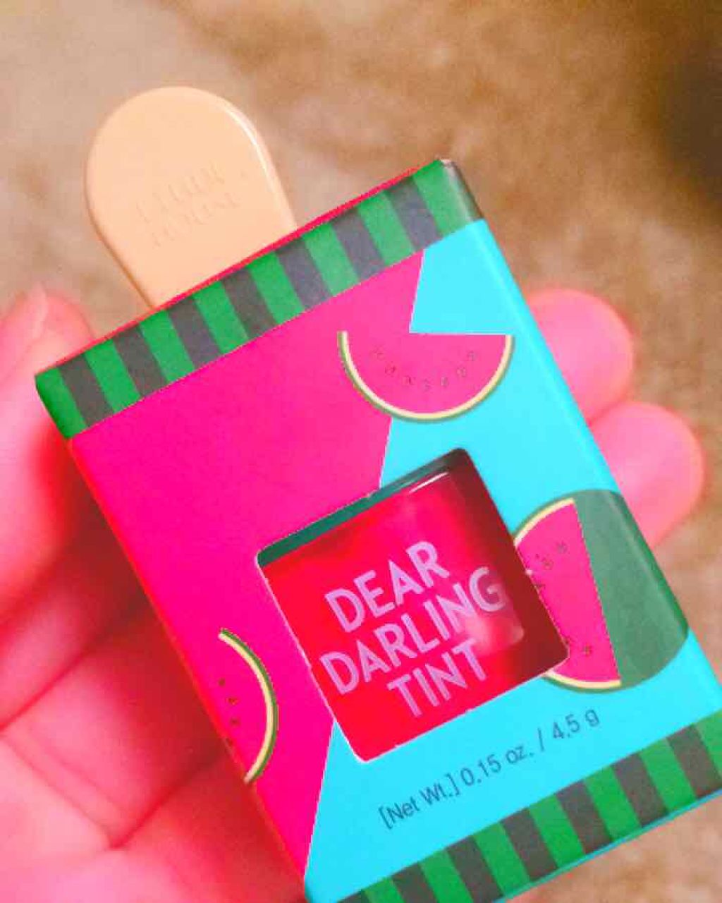 ディアダーリン ウォータージェルティント （アイスティント）/ETUDE/口紅を使ったクチコミ（2枚目）