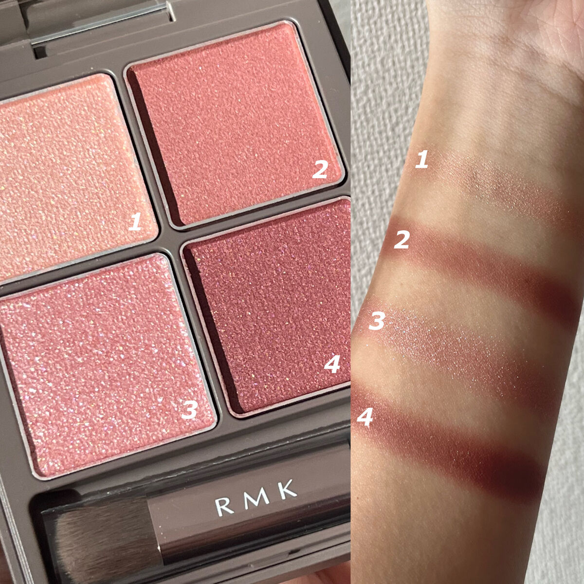 オブスキュア テンプテイション アイシャドウパレット/RMK/アイシャドウパレットを使ったクチコミ（3枚目）