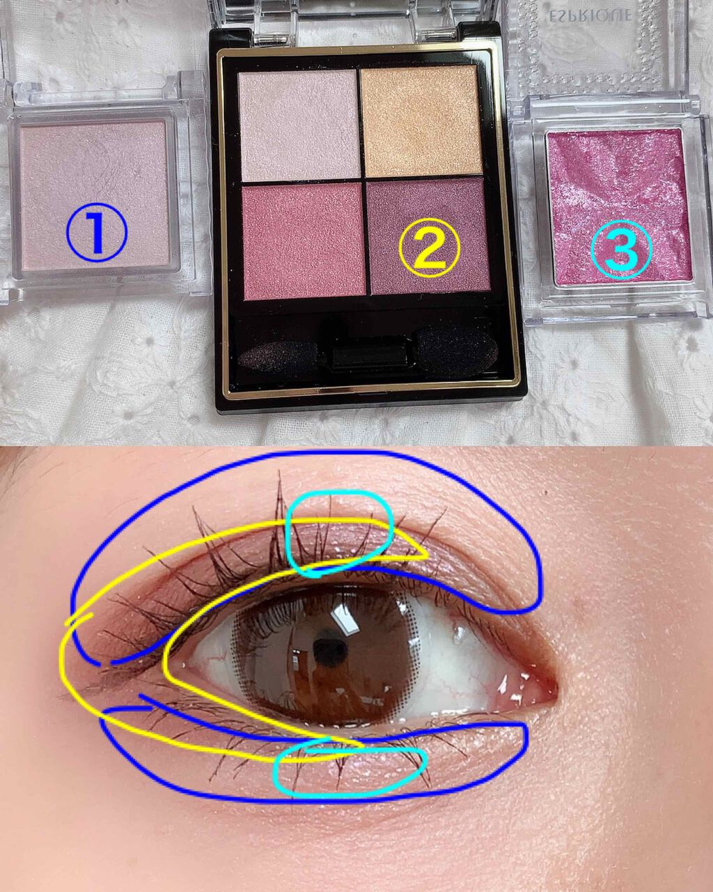 ブライトアップアイシャドウ/media/単色アイシャドウを使ったクチコミ(3枚目)