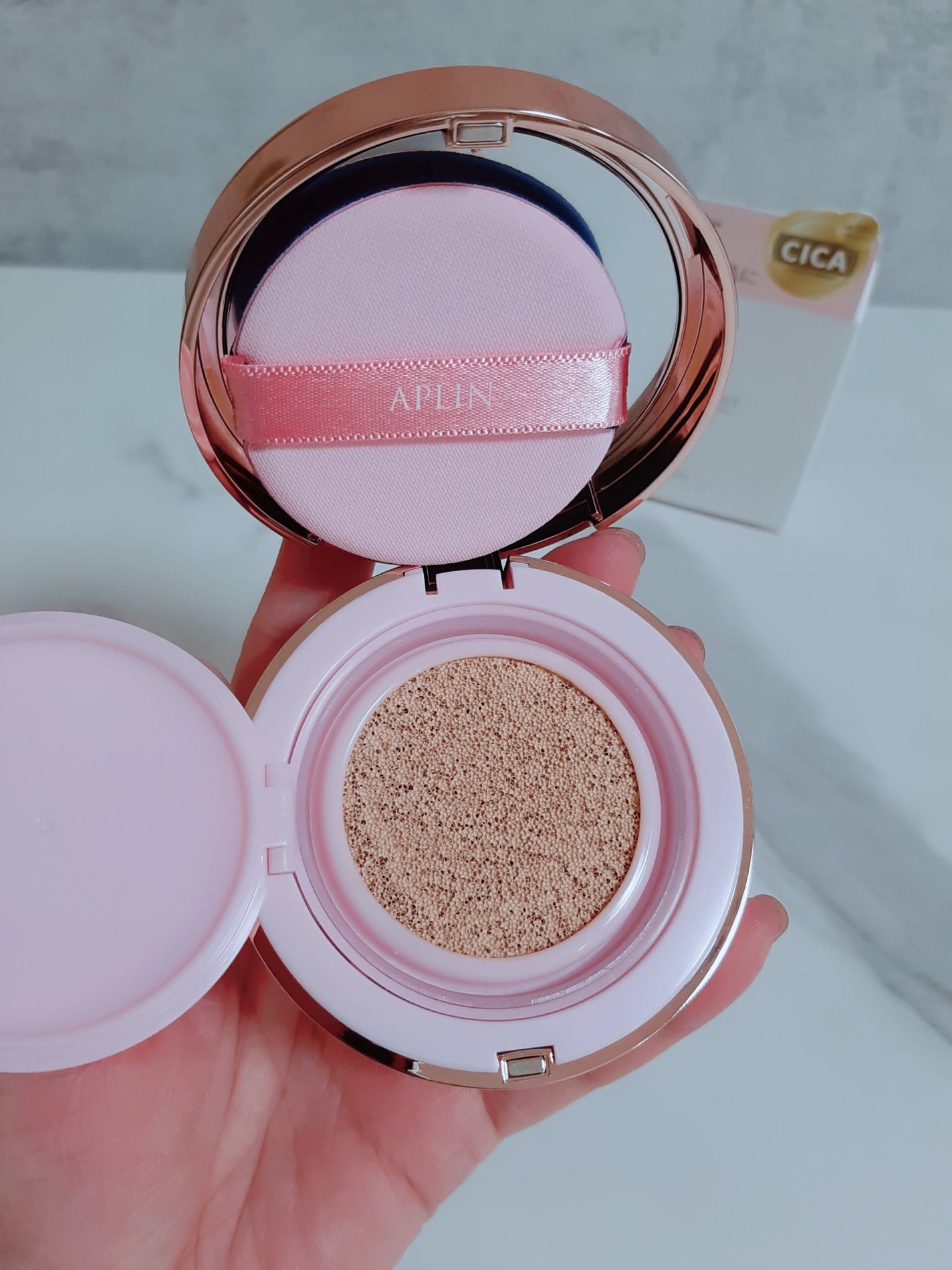 ピンクティーツリーカバークッション/APLIN/クッションファンデーションを使ったクチコミ(4枚目)