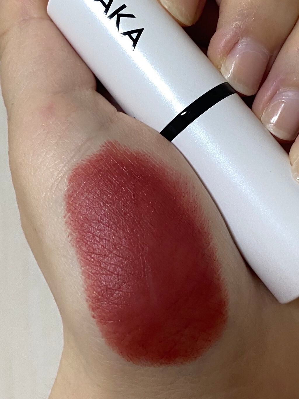 スムースマットリップスティック/Laka/口紅を使ったクチコミ(2枚目)