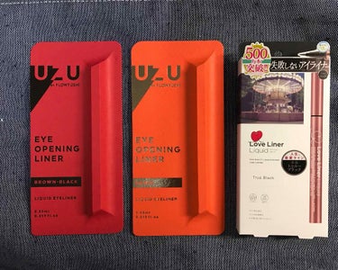 EYE OPENING LINER/UZU BY FLOWFUSHI/リキッドアイライナーを使ったクチコミ（1枚目）