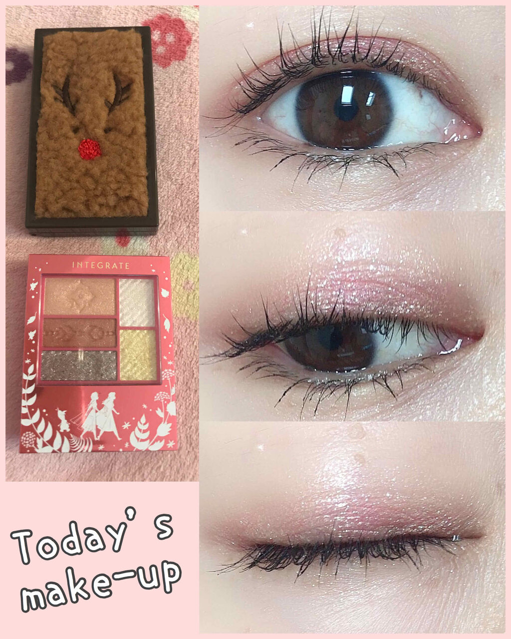 ルドルフ プレイカラー アイシャドウミニ トナカイ/ETUDE/アイシャドウパレットを使ったクチコミ（1枚目）