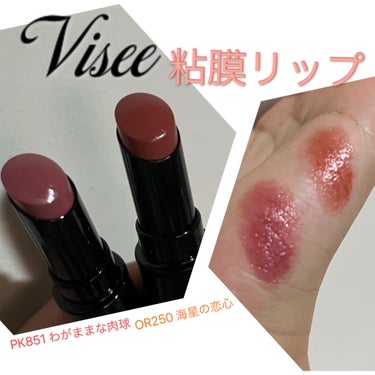 大バズり中の粘膜リップ💋
ふと見たらあったから思わず買っちゃった💄

【Visee ネンマクフェイクルージュ】
PK851 わがままな肉球
OR250 海星の恋心

まずネーミング！かわいい過ぎるやろ！