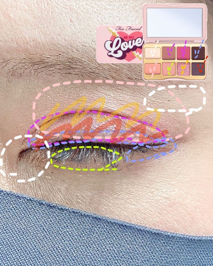 ビー マイ ラヴァ― ミニ アイシャドウ パレット/Too Faced/アイシャドウパレットを使ったクチコミ(4枚目)