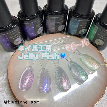 ネイル工房 ジェリーフィッシュマグネットジェルのクチコミ「ネイル工房(@nailkoubou )
Jelly Fish🪼series
06~10

後半.....」（1枚目）