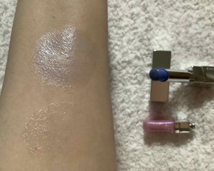 リップスティック コンフォート エアリーシャイン 06 スパークリングブルー/RMK/口紅を使ったクチコミ(3枚目)