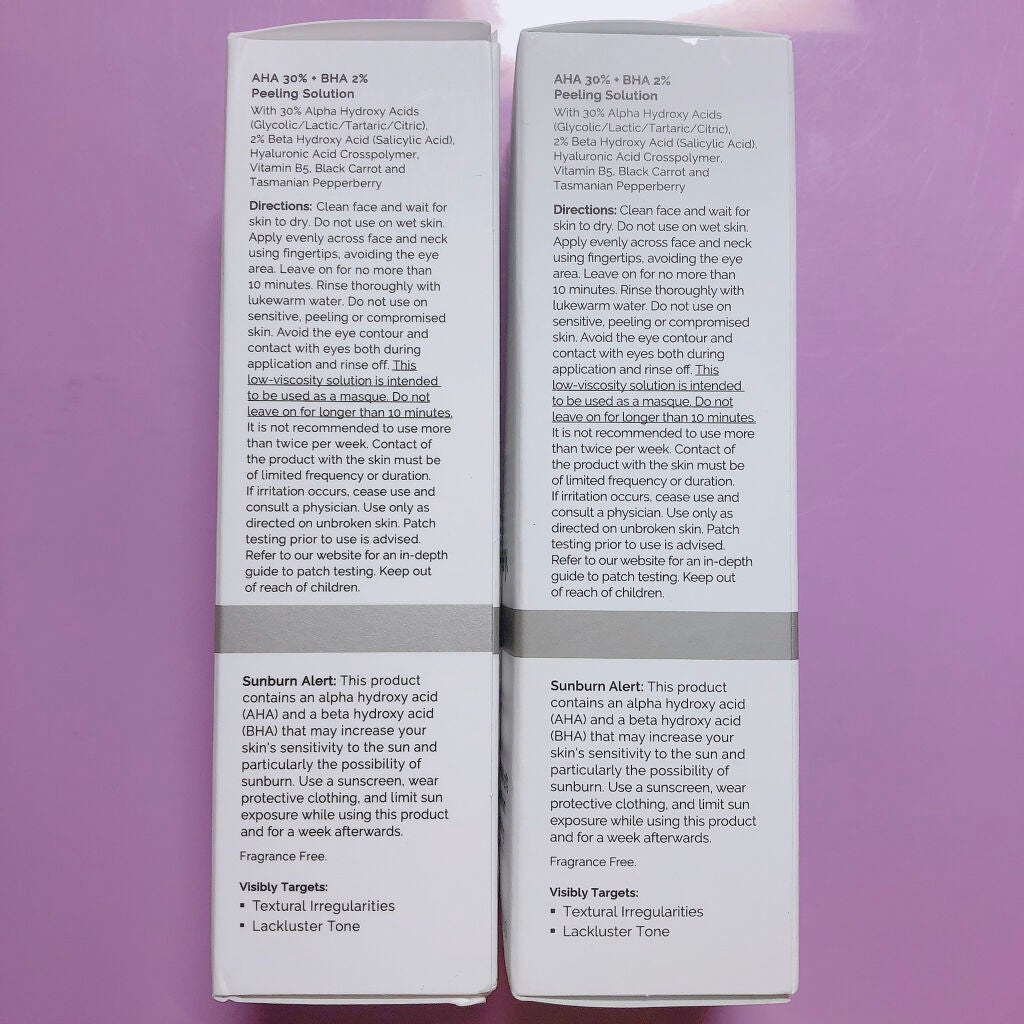 AHA 30% + BHA 2% Peeling Solution/The Ordinary/ピーリングを使ったクチコミ(3枚目)