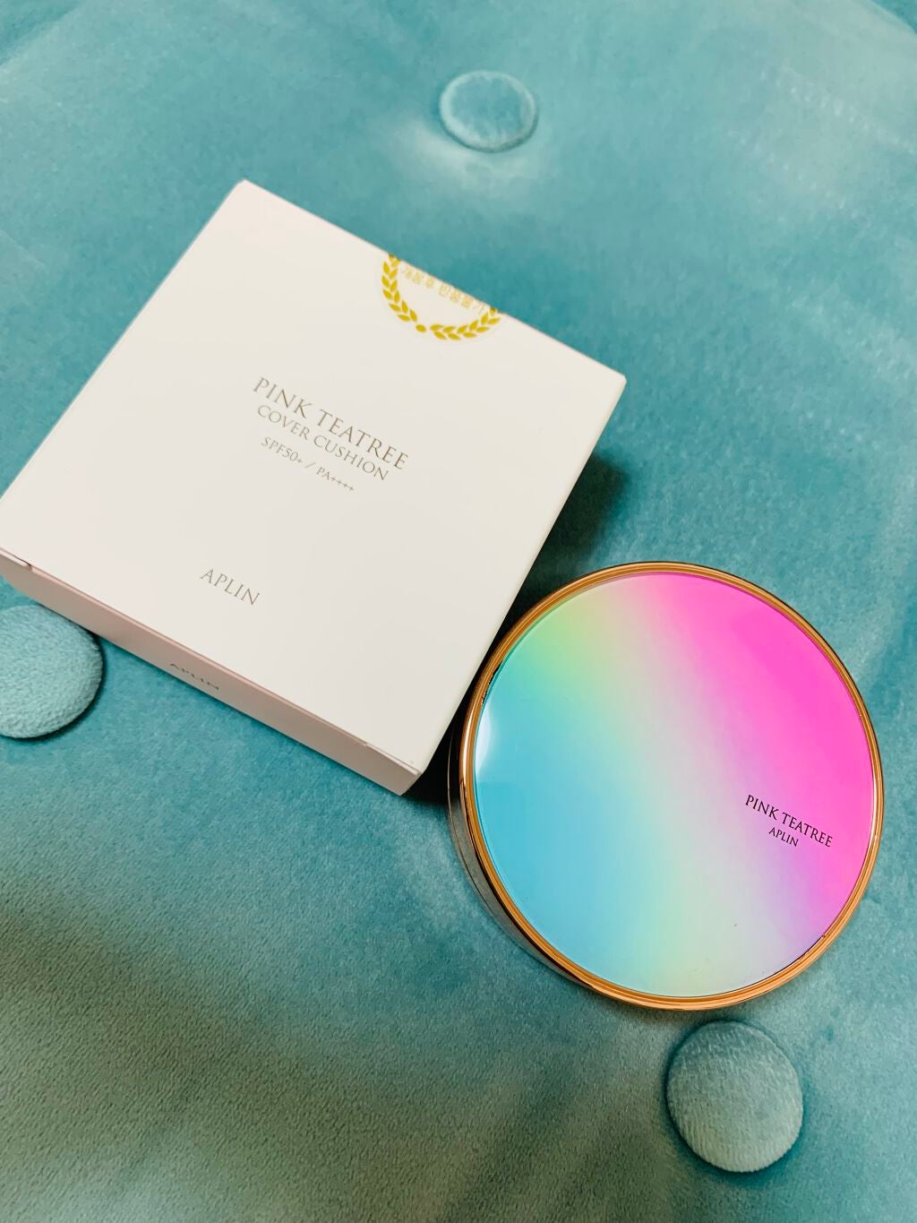 ピンクティーツリーカバークッション/APLIN/クッションファンデーションを使ったクチコミ(1枚目)