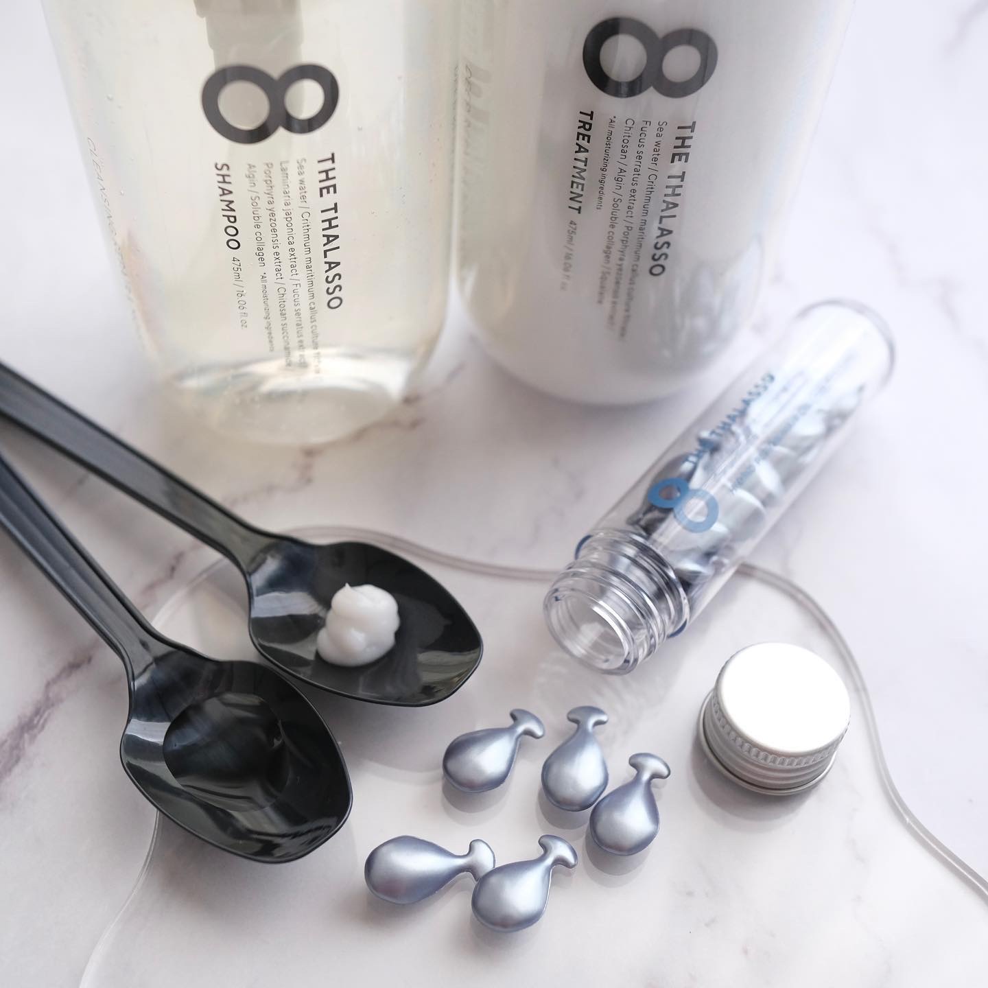 ハイドロポーション 美容液ヘアオイル（アクアホワイトフローラルの香り）/エイトザタラソ/ヘアオイルを使ったクチコミ（2枚目）