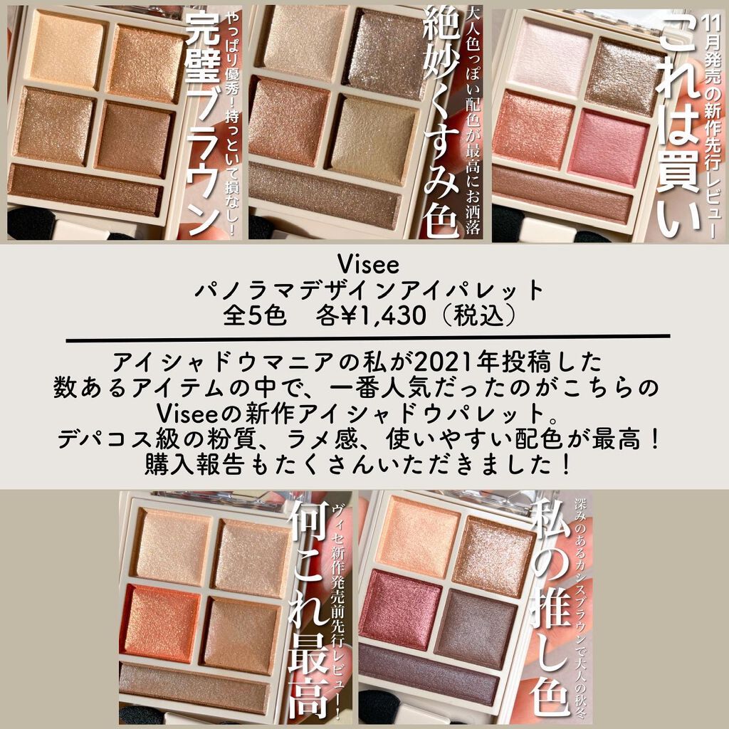 パノラマデザイン アイパレット/Visée/アイシャドウパレットを使ったクチコミ(2枚目)