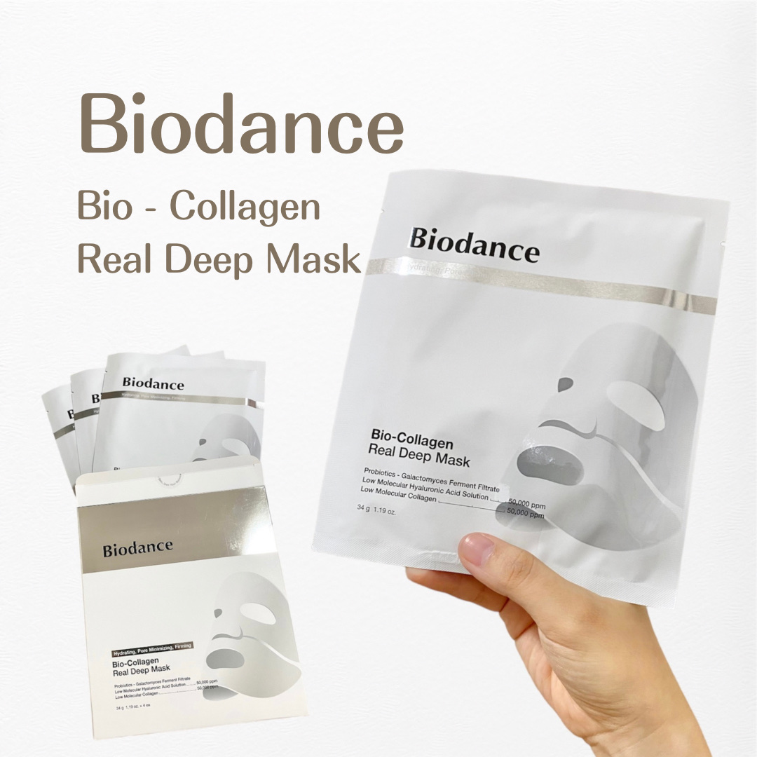 ＼ 私史上１番のお気に入り🫶🏻 ／


今回ご紹介するのは Biodance


　　　˗ˏˋ Bio-Collagen Real Deep Mask  ˎˊ˗



❥ 2,080円 / ４枚入 ( メガ割価格！ )



_____