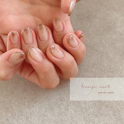 #リアンジェネイル,#柏ネイル,#ネイル,#ニュアンスネイル,#大人ニュアンスネイル,#秋ネイル,#冬ネイル,#もやもやネイル,#フレンチネイル,#ブラウンネイルのネイルデザイン