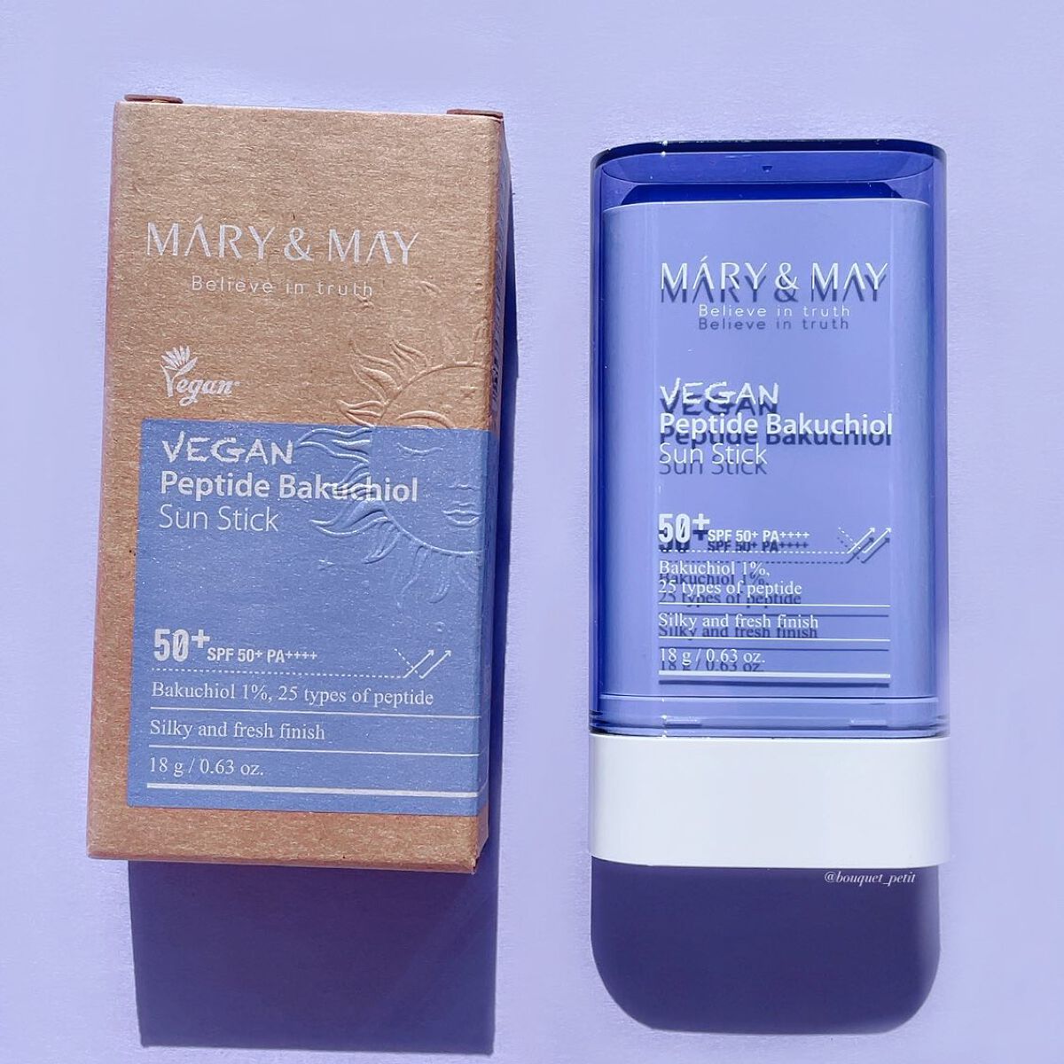 ヴィーガンペプチドバクチオールサンスティック SPF50+ PA++++/MARY&MAY/日焼け止めスティックを使ったクチコミ(3枚目)