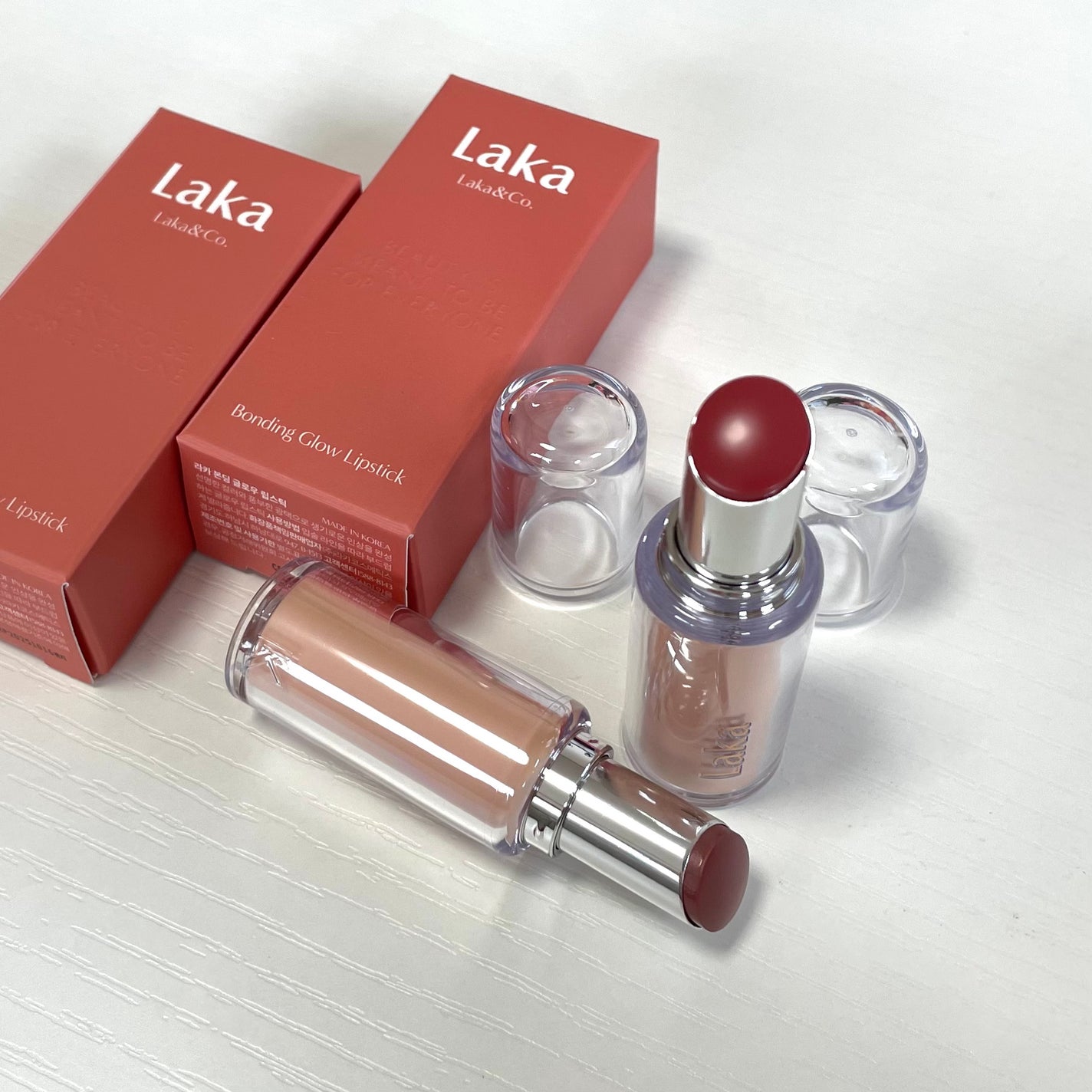 ボンディンググロウリップスティック/Laka/口紅を使ったクチコミ(3枚目)