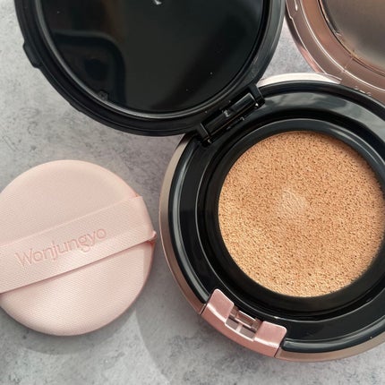 ウォンジョンヨ フィッティングクッション ラスティング 01 ペールピンク/Wonjungyo/クッションファンデーションを使ったクチコミ(2枚目)