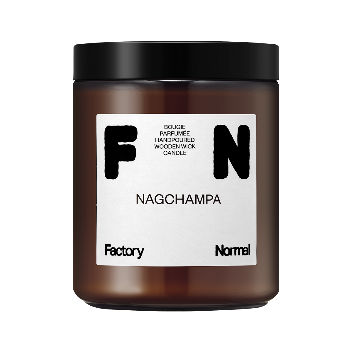 茶色い瓶 ウッド芯 キャンドル - Nagchampa Factory Normal