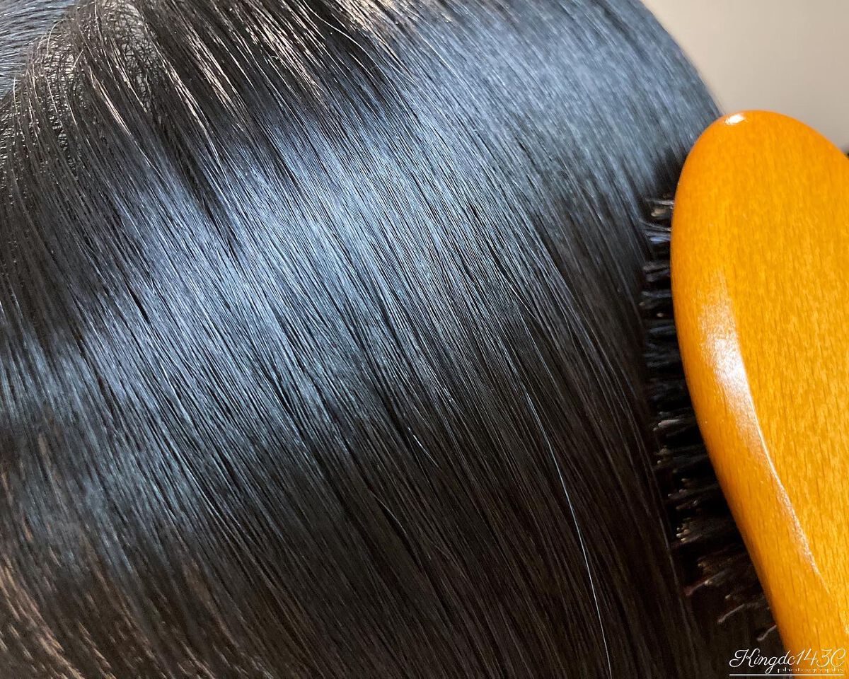 つやつや天然毛のミニミックスブラシ/マペペ/ヘアブラシを使ったクチコミ(1枚目)